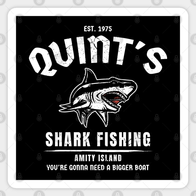 Quint's Shark Fishing - Amity Island 1975 Sticker by FFAFFF